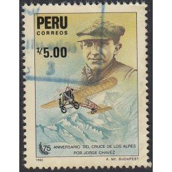 Perú 840 1986 75 Aniversario del Cruce de los Alpes por Jorge Chávez Usado Perú 840 1986 75 Aniversario del Cruce de los Alpes por Jorge Chávez Usado