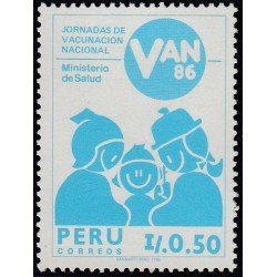 Perú 841 1986 Jornada de Vacunación Nacional MNH Perú 841 1986 Jornada de Vacunación Nacional MNH