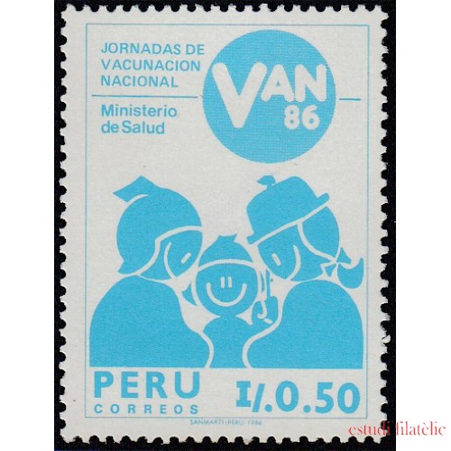 Perú 841 1986 Jornada de Vacunación Nacional MNH