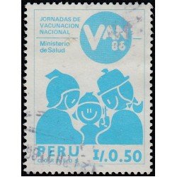 Perú 841 1986 Jornada de Vacunación Nacional Usado Perú 841 1986 Jornada de Vacunación Nacional Usado