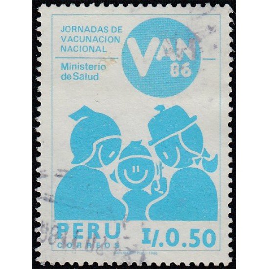 Perú 841 1986 Jornada de Vacunación Nacional Usado Perú 841 1986 Jornada de Vacunación Nacional Usado