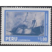 Perú 844 1986 Homenaje a la Marina Nacional Bergantin Gamarra MH