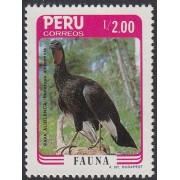 Perú 849 1986 Fauna Pava Aliblanca MNH
