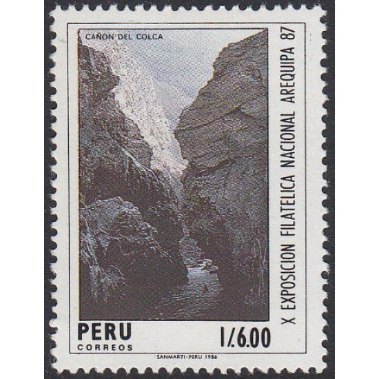 Perú 859 1987 X Exposición Filatélica Nacional Arequipa MNH Perú 859 1987 X Exposición Filatélica Nacional Arequipa MNH