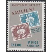 Perú 860 1987 Amifil Exposición Filatélica Nacional Amifil  MNH