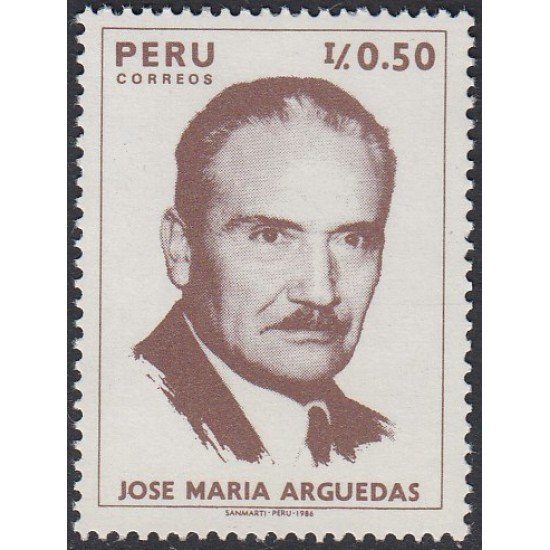 Perú 861 1987 José María Arguedas MNH Perú 861 1987 José María Arguedas MNH