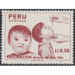 Perú 863 1987 Vacunación Derecho del Niño MNH Perú 863 1987 Vacunación Derecho del Niño MNH
