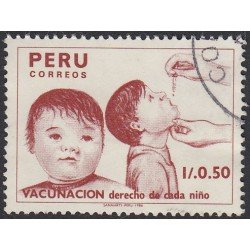 Perú 863 1987 Vacunación Derecho del Niño Usado Perú 863 1987 Vacunación Derecho del Niño Usado