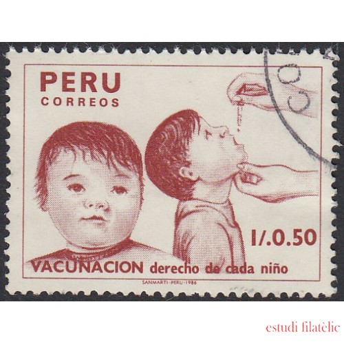 Perú 863 1987 Vacunación Derecho del Niño Usado