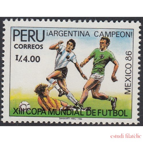 Perú 866 1987 XIII Copa Mundial de Fútbol football MNH
