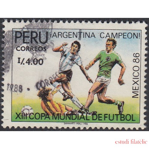 Perú 866 1987 XIII Copa Mundial de Fútbol Usado