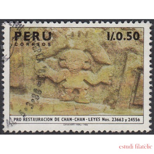 Perú 867 1987 Restauración de la Villa Precolombina de Chan Chan Usado