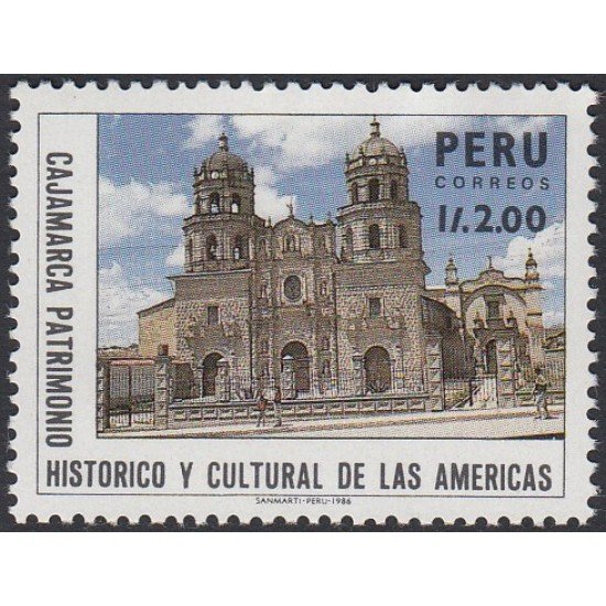 Perú 872 1988 Cajamarca Patrimonio Histórico y Cultural de las Américas MNH Perú 872 1988 Cajamarca Patrimonio Histórico y Cultural de las Américas MNH