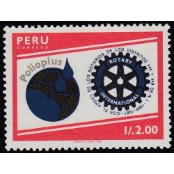 Perú 876 1988 Programa para la erradicación de la poliomelitis MNH Perú 876 1988 Programa para la erradicación de la poliomelitis MNH