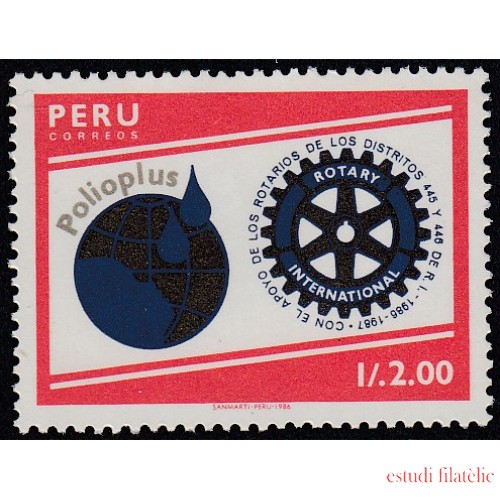Perú 876 1988 Programa para la erradicación de la poliomelitis MNH
