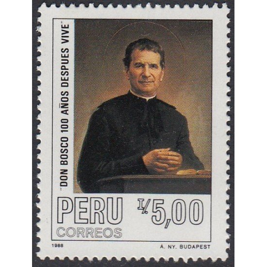Perú 879 1988 Don San Juan Bosco MNH Perú 879 1988 Don San Juan Bosco MNH
