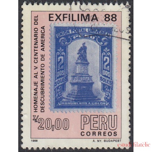 Perú 884 1988 Homenaje al V Centenario del descubrimiento de América Usado