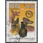 Perú 887 1988 Campeonato Mundial Canino perro dog fauna  Usado