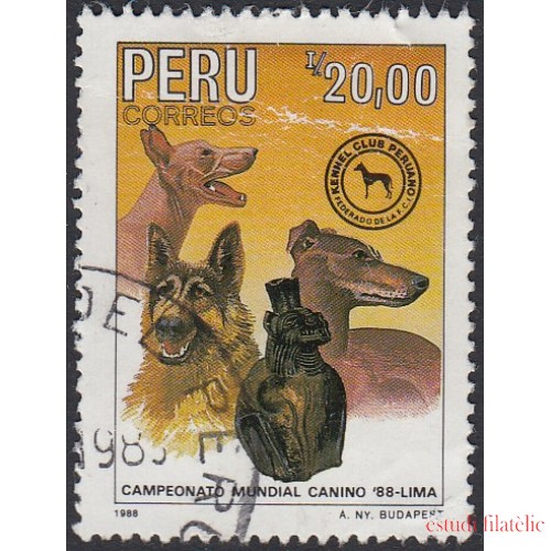 Perú 887 1988 Campeonato Mundial Canino perro dog fauna  Usado