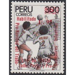 Perú 891 1988 Pro Navidad del trabajador postal y comedores infantiles voleyball MNH Perú 891 1988 Pro Navidad del trabajador postal y comedores infantiles voleyball MNH