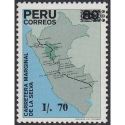 Perú 894 1989 Carretera Marginal de la Selva MNH Perú 894 1989 Carretera Marginal de la Selva MNH