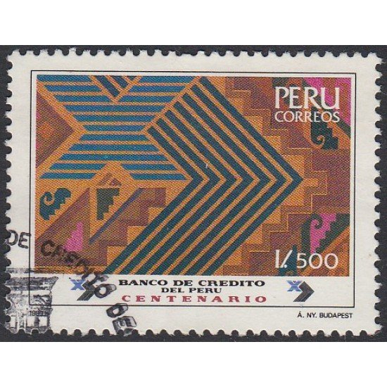 Perú 896 1989 Banco de Crédito del Perú Centenario Usado Perú 896 1989 Banco de Crédito del Perú Centenario Usado
