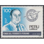 Perú 902 1989 Dr Luis Loli Roca Fondo del periodista peruano MNH