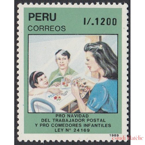 Perú 907 1989 Pro Navidad del trabajador postal y comedores infantiles MNH