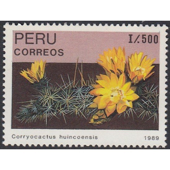 Perú 909 1989 cactus Corryocaptus huincoensis MNH Perú 909 1989 cactus Corryocaptus huincoensis MNH