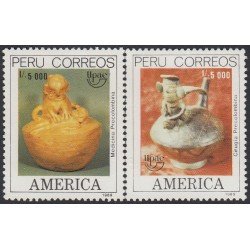Perú 913/14 1989 Medicina y Cirugía precolombina Upaep MNH Perú 913/14 1989 Medicina y Cirugía precolombina Upaep MNH