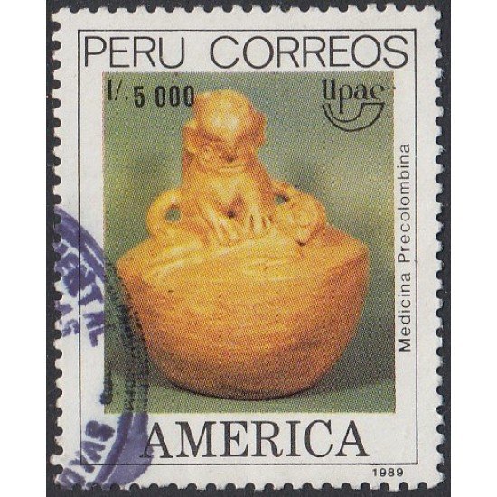Perú 913 1989 Upaep Medicina precolombina Usado Perú 913 1989 Upaep Medicina precolombina Usado