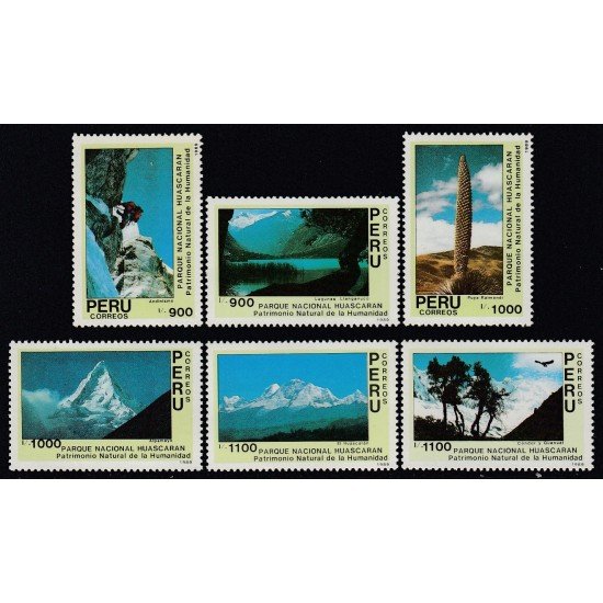 Perú 916/21 1990 Parque Nacional Huascarán MNH