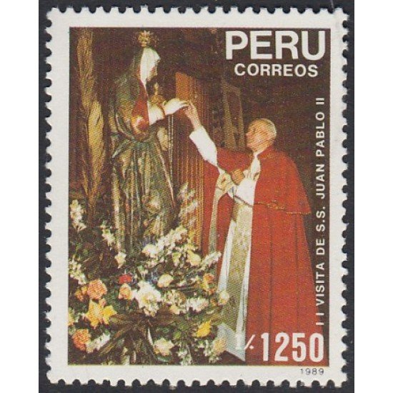 Perú 922 1990 II Visita de Juan Pablo II MNH Perú 922 1990 II Visita de Juan Pablo II MNH