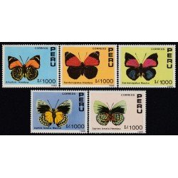 Perú 923/27 1990 Mariposas Butterfly fauna MNH Perú 923/27 1990 Mariposas Butterfly fauna MNH