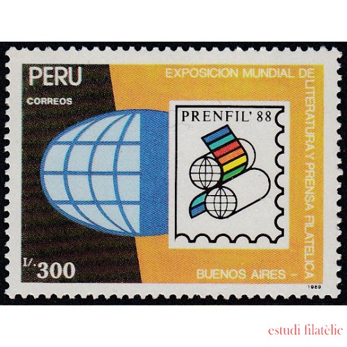 Perú 930 1990 Exposición Mundial de Literatura y Prensa Filatélica MNH