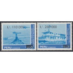 Perú 936/37 1990 Marina Peruana barco ship helicóptero MNH Perú 936/37 1990 Marina Peruana barco ship helicóptero MNH