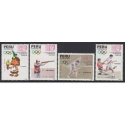 Perú 938/41 1990 IV Juegos Deportivos Sudamericanos fútbol football MNH Perú 938/41 1990 IV Juegos Deportivos Sudamericanos fútbol football MNH