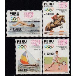 Perú 945/48 1991 IV Juegos Deportivos SudamericanosTennis horse MNH Perú 945/48 1991 IV Juegos Deportivos SudamericanosTennis horse MNH