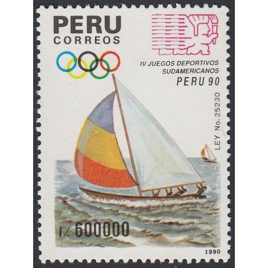 Perú 947 1991 IV Juegos Deportivos Sudamericanos barco shipm MNH Perú 947 1991 IV Juegos Deportivos Sudamericanos barco shipm MNH