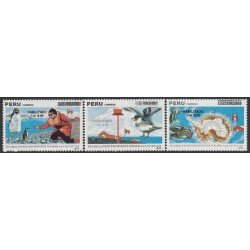 Perú 950/52 1991 2ª exposición científica peruana a la Antártida pingüino fauna MNH Perú 950/52 1991 2ª exposición científica peruana a la Antártida pingüino fauna MNH