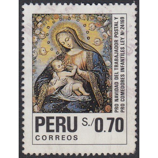 Perú 956 1991 Pro Navidad del trabajador postal y comedores infantiles Usado Perú 956 1991 Pro Navidad del trabajador postal y comedores infantiles Usado