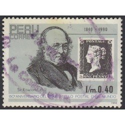 Perú 960 1992 150 Aniversario de la creación del 1er sello postal Usado Perú 960 1992 150 Aniversario de la creación del 1er sello postal Usado