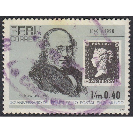 Perú 960 1992 150 Aniversario de la creación del 1er sello postal Usado Perú 960 1992 150 Aniversario de la creación del 1er sello postal Usado