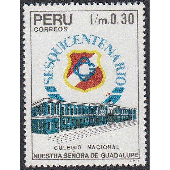 Perú 961 1992 150 Colegio Nacional Nuestra Señora de Guadalupe MNH Perú 961 1992 150 Colegio Nacional Nuestra Señora de Guadalupe MNH