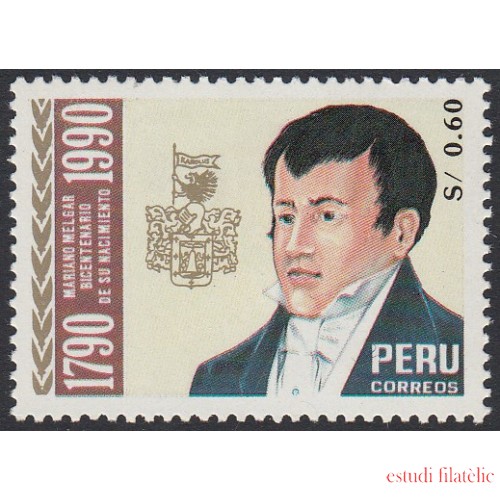 Perú 967 1992 Bicentenario del nacimiento de Mariano Velgar MNH