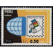Perú 980 1992 Exposición mundial de literatura y prensa filatélica MNH