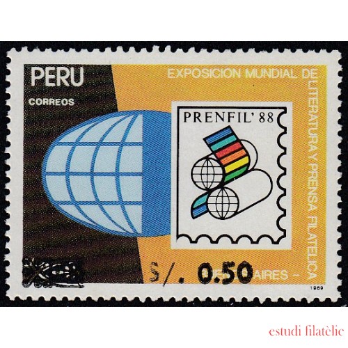 Perú 980 1992 Exposición mundial de literatura y prensa filatélica MNH