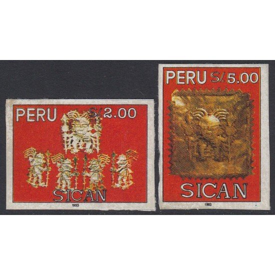 Perú 984/85 1993 cultura SICAN sin dentar MNH Perú 984/85 1993 cultura SICAN sin dentar MNH