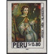 Perú 986 1992 Virgen niña hilandera MNH