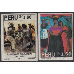 Perú 987/88 1993 Expresiones Folklóricas del Perú MNH Perú 987/88 1993 Expresiones Folklóricas del Perú MNH